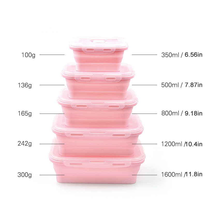 Wholesale Foldable Silicone Lunch Box