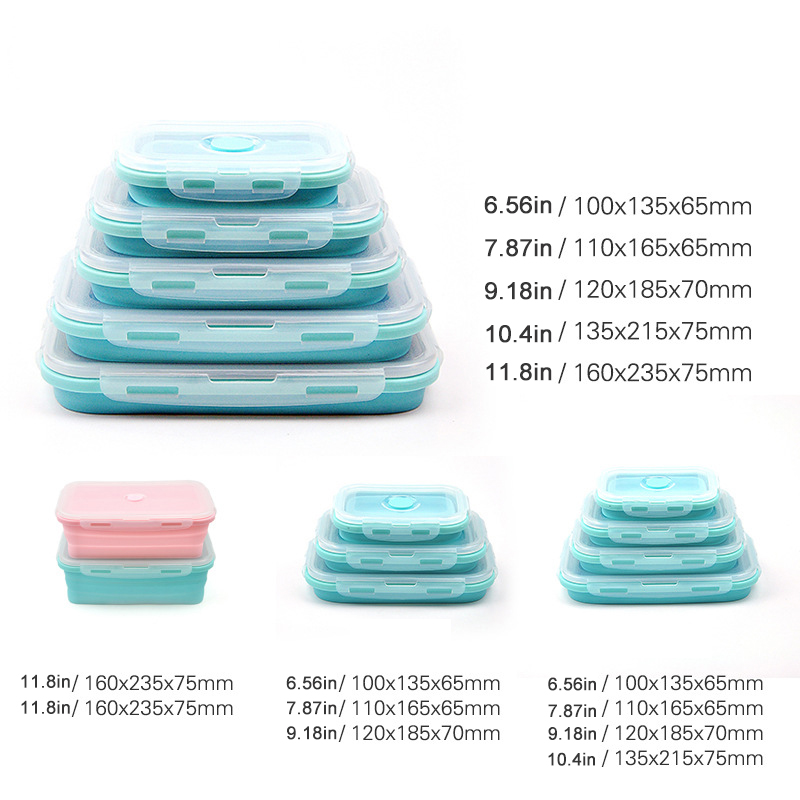 folding silicone lunch box