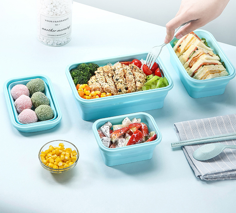 silicone foldable lunch box