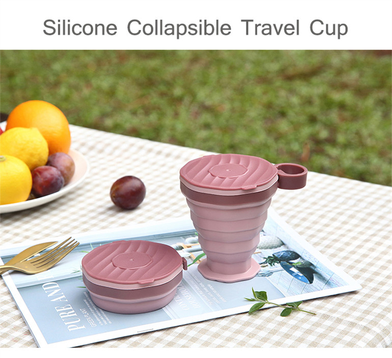 silicone foldable travel cup