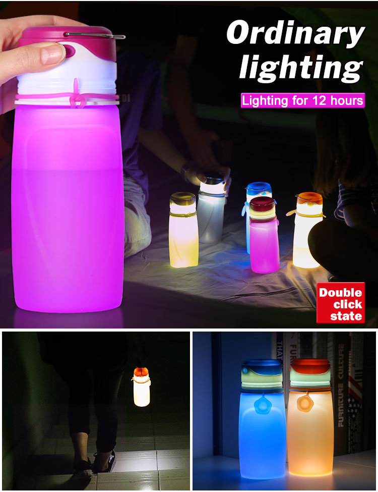silicone LED collapsible drink water