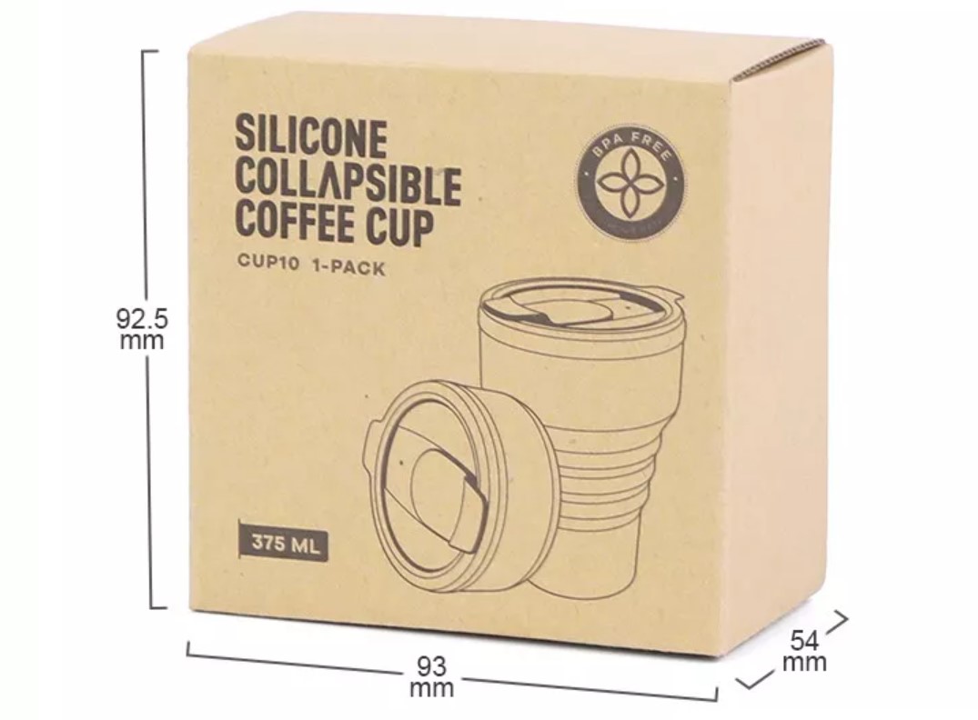 silicone collapsible coffee cup with lid