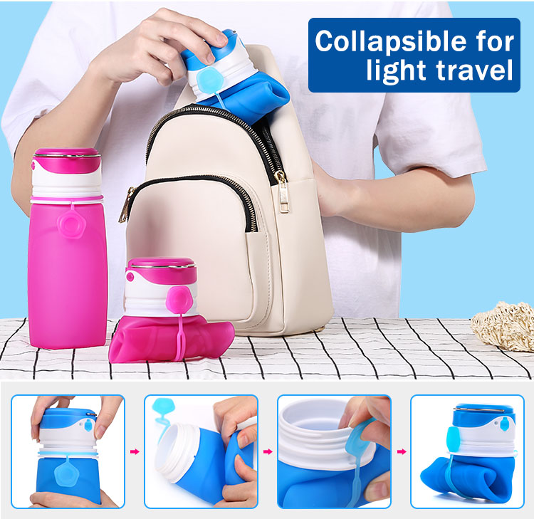 silicone outdoor collapsible bottle