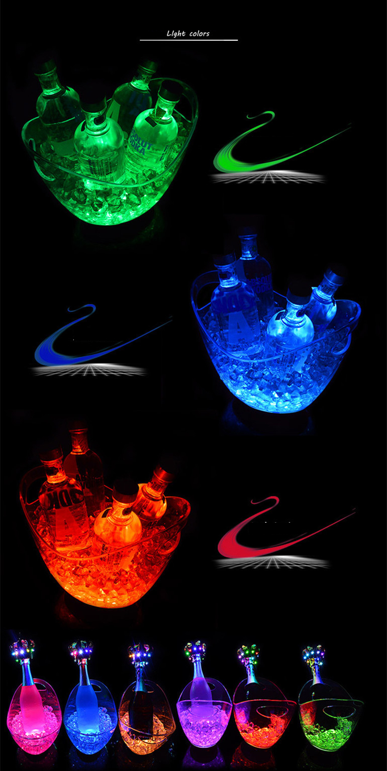 LED COOLER WINE ICE BUCKET
