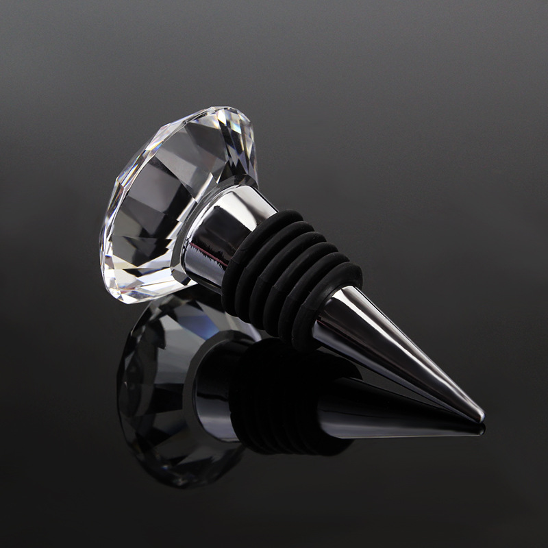 crystal diamond wine stopper