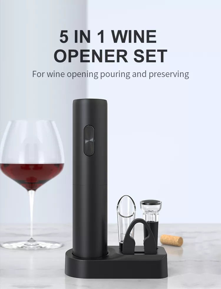 custom electric wine opener set