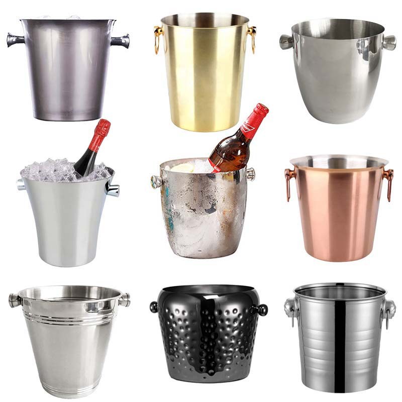 stainless steel wine bottle ice bucket