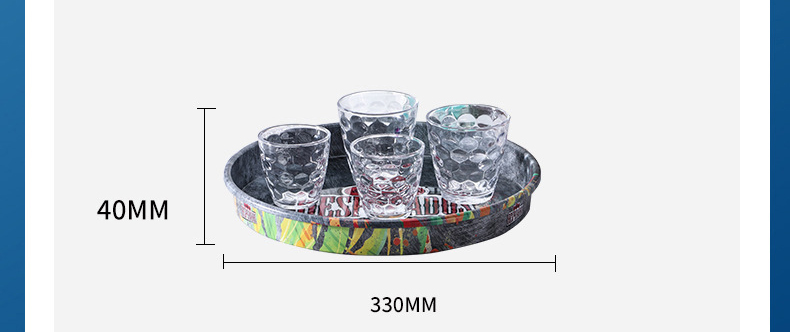 customized round metal tray